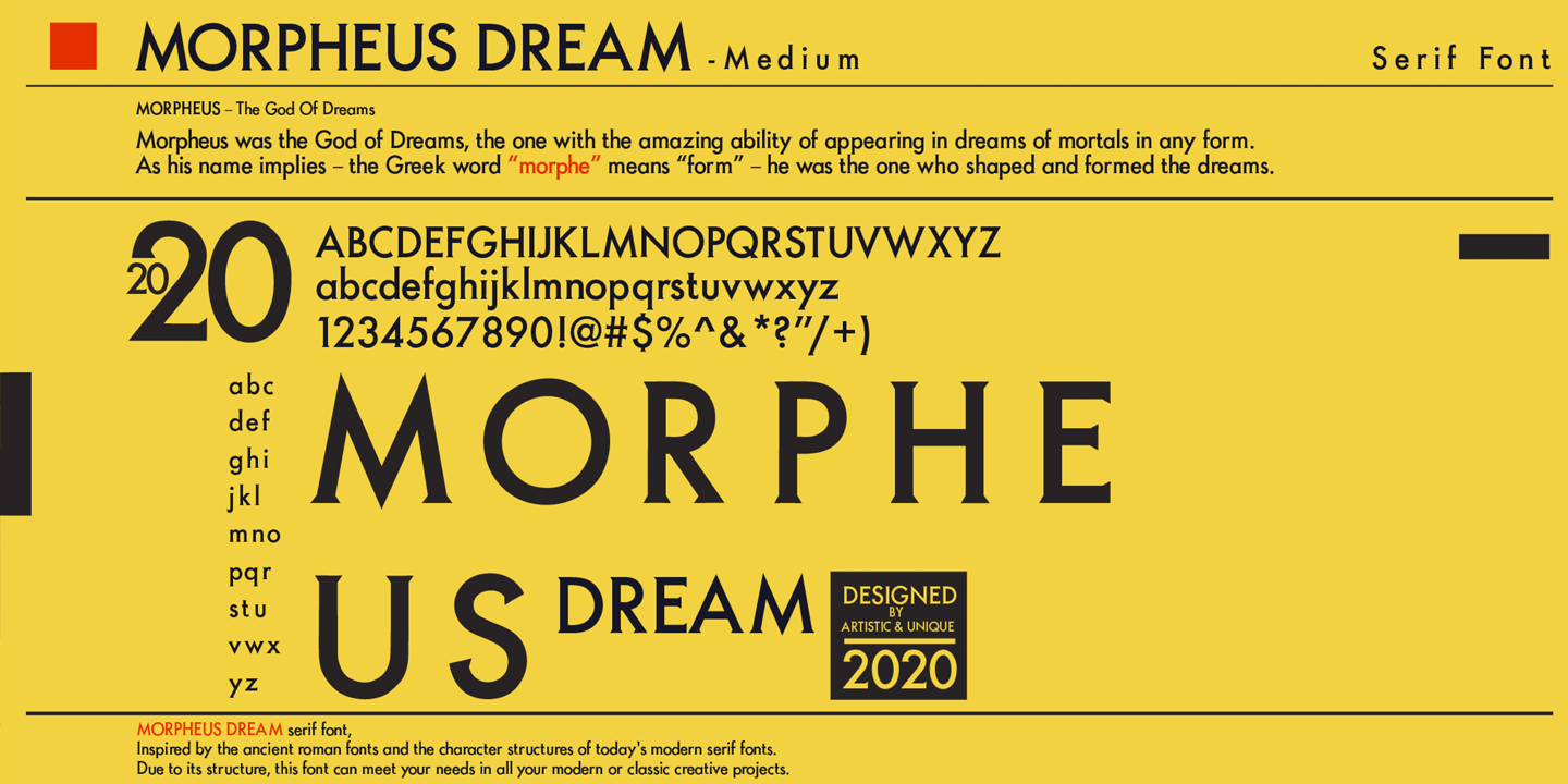 Przykład czcionki Morpheus Dream Bold Italic